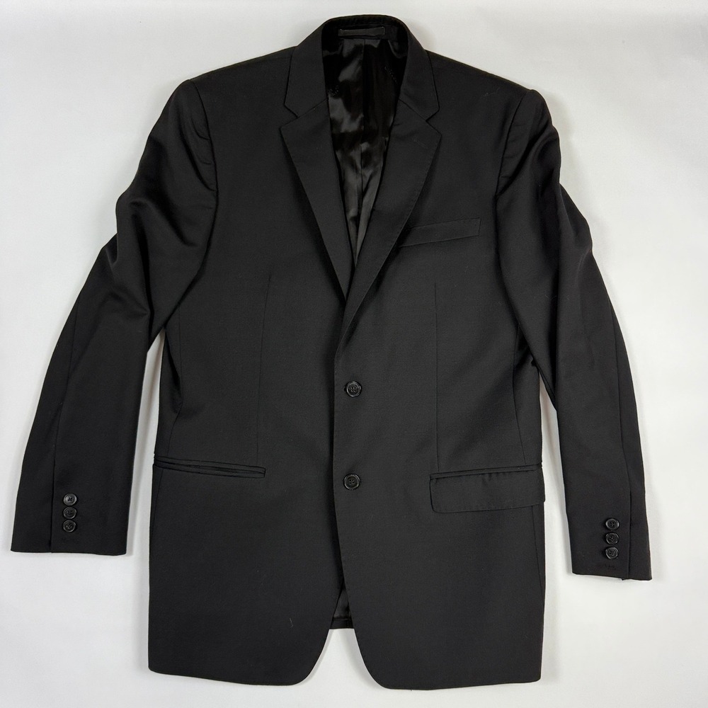 Versace Collection Mens 52/42R Black 2-Button Blazer Suit Jacket Luxury Tailored